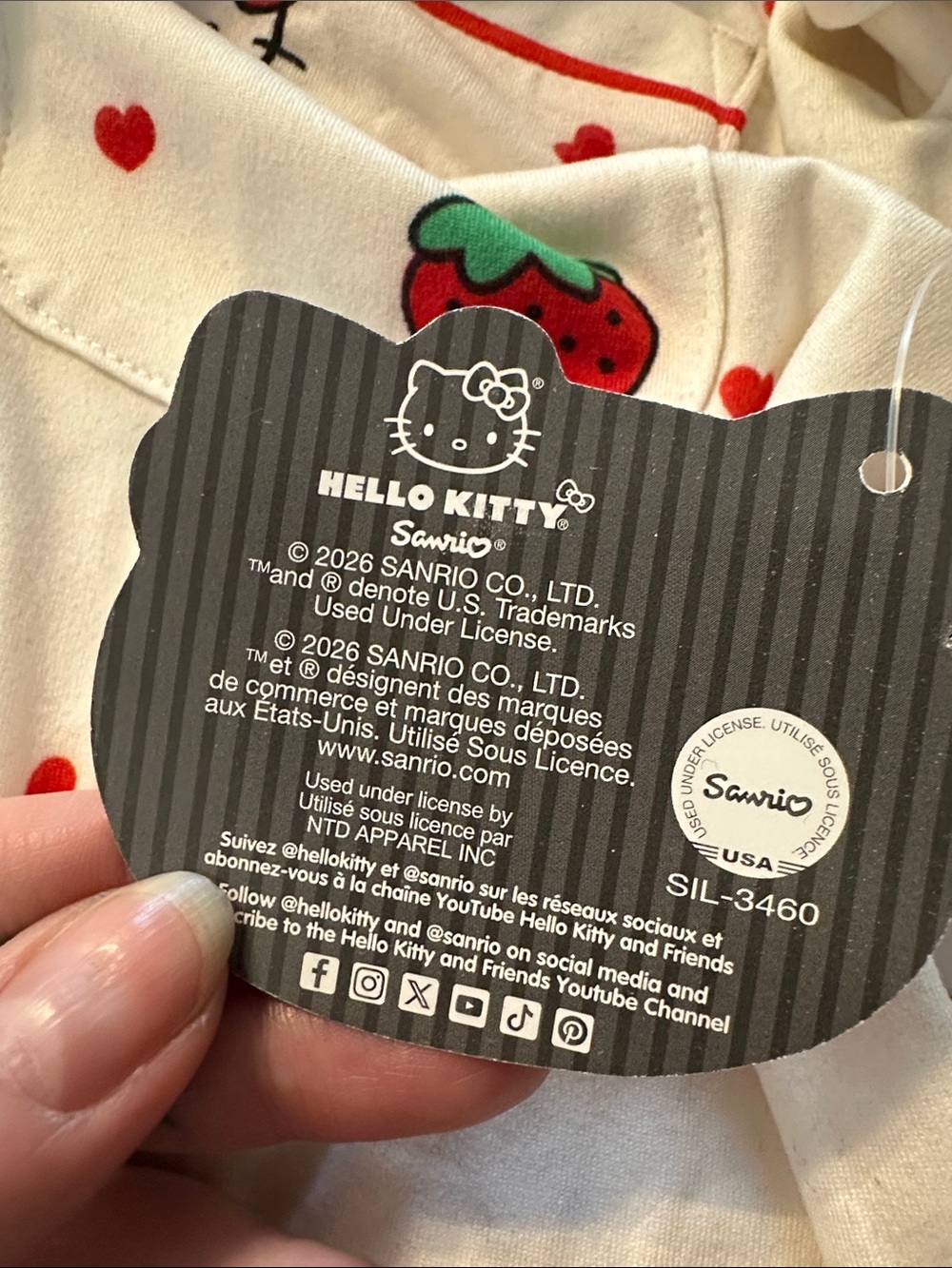 NWT Sanrio Hello Kitty Pajama Set Size Small - Picture 5 of 5